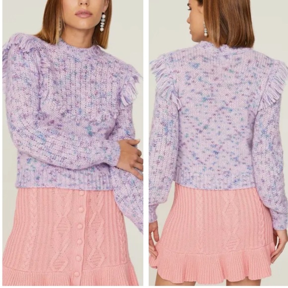 LoveShackFancy Sweaters - Love Shack Fancy- Koru Pullover- Frosted Berry NWT